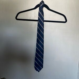 Tie. Bespoke Navy,gray and White tie. Long. Polyester. Like new. Smoke free home